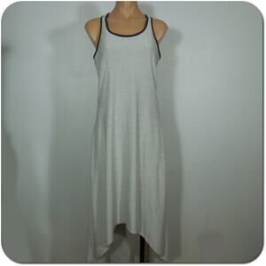 WOMENS Dress Racerback Inner Sport Bra Gray Active Low High Sleeveless